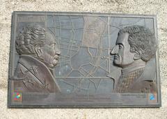 Memorial plaque for Friedrich Ludwig von Sckell and Maximilian Graf von Montgelas in München-Bogenhausen