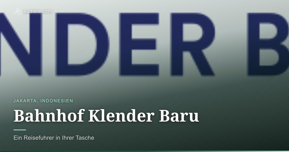 Photo of Klender Baru Railway Station