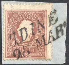 Austria Lombardy-Venetia postage stamp from 1858 featuring Udine