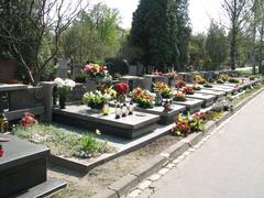 Graves of the crew of flight LO 5055, crash victims from May 9, 1987, in Kabacki Forest, Warsaw Military Cemetery at Powązki