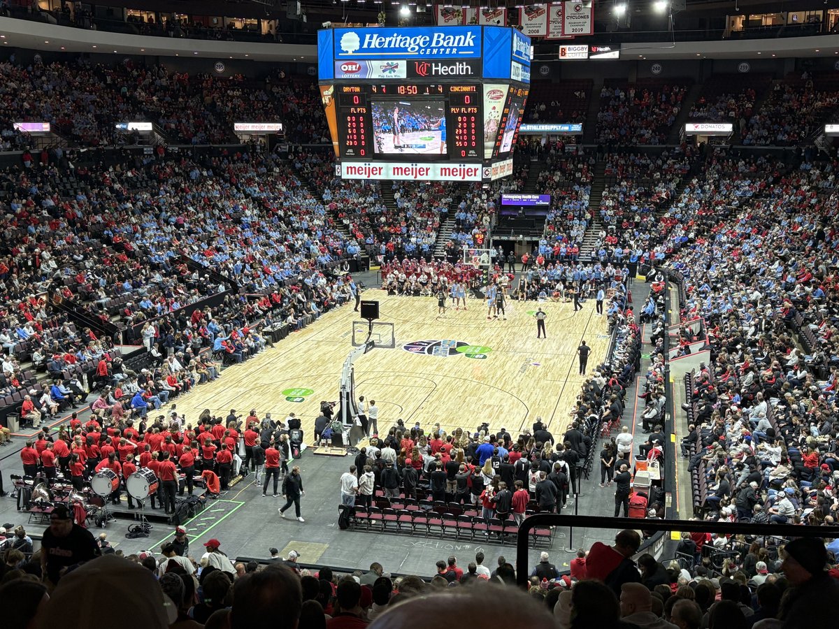 Men's college basketball game between Cincinnati Bearcats and Dayton Flyers at Heritage Bank Center
