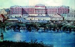 Historic building of Moscow University on Mokhovaya Street before the 1812 fire