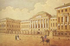 Moscow University historic building in the 1820s
