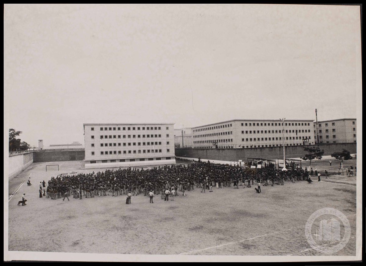 Patio and three pavilions of Casa de Detenção de São Paulo prison