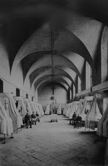 19th century view of the former Saint-Remi Abbey used as a hospital