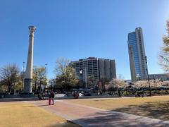 Centennial Olympic Park with fountain and cityscape in Atlanta, Georgia