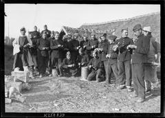 French infantry soldiers of the 117th Regiment during military manoeuvres in September 1908