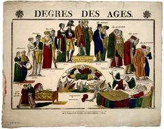 Degrees of Ages print from Epinal showing stages of human life