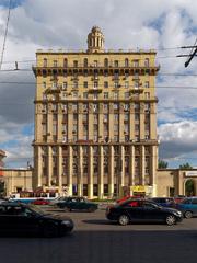 Kutuzovsky Prospekt in Moscow with modern buildings and a wide road