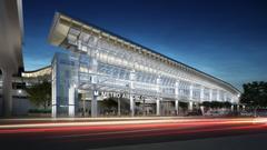 LAX Metro Transit Center station viewed from Aviation Boulevard