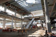 LAX Metro Transit Center station under construction in July 2023