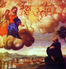 Appearance of Our Lady to Saint Bernard religious painting