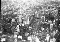 Aerial view of Vale do Anhangabaú and surrounding areas, São Paulo