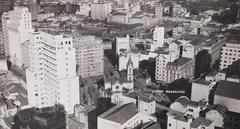 Partial view of São Paulo city featuring historic and modern buildings