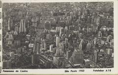 Panoramic view of Paulista Museum center buildings in São Paulo