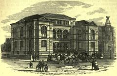 Wood engraving of Lenox Library in New York City