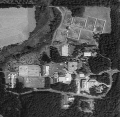 Aerial view of the Oregon National Primate Research Center in Hillsboro, Oregon, USA