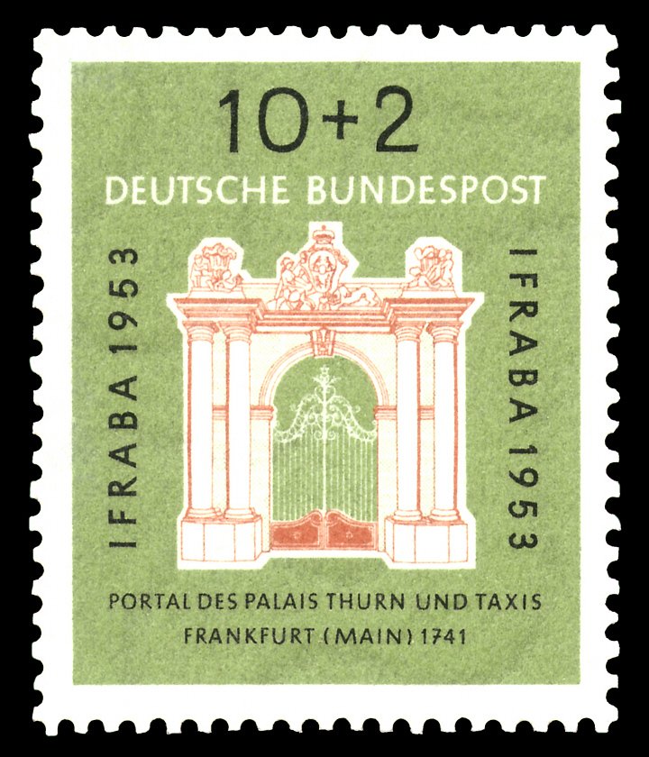 1953 international stamp exhibition IFRABA Frankfurt am Main stamp