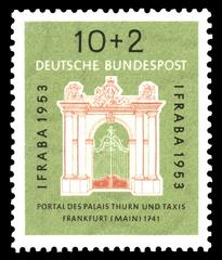 1953 international stamp exhibition IFRABA Frankfurt am Main stamp