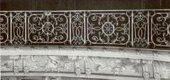 Interior view of the Kuppelsaal with ornate wrought iron gallery at Palais Thurn und Taxis in Frankfurt