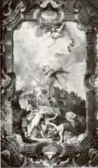Ceiling fresco in the staircase of Palais Thurn und Taxis, Frankfurt
