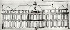 Palais Thurn und Taxis garden facade drawing by de Cotte in Frankfurt