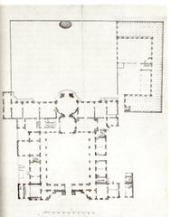 Historical floor plan of Palais Thurn und Taxis in Frankfurt from 1790
