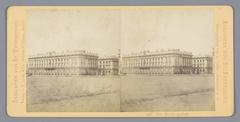 Vintage stereophoto of the Marble Palace in Saint Petersburg showing neoclassical architecture and waterfront views