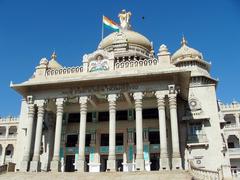 Bangalore Vidhana Soudha and Vikasa Soudha buildings in India