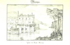 Vintage illustration from 1844 edition of Revista pintoresca de las provincias Bascongadas showing traditional Basque regional artwork
