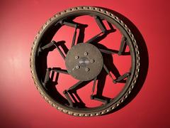 Early 20th century wheel displayed at Museo dell'Automobile in Turin