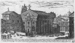 Drawing of Temple of Portunus around 1615