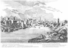 Historical view of Ripa Grande in Rome by Giovanni Battista Falda