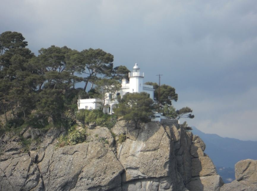 Lighthouse at Portofino on a clear day