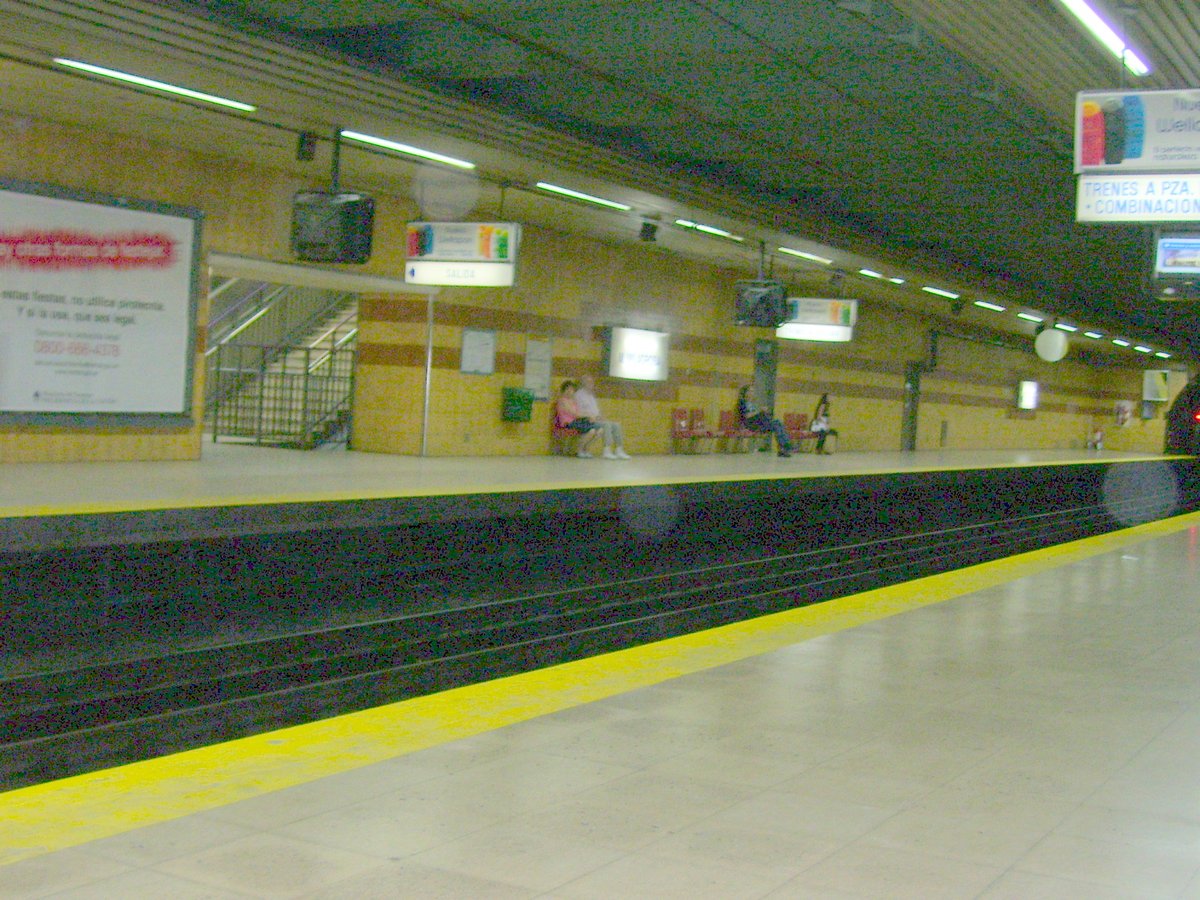 Medalla Milagrosa subway station on Line E in Buenos Aires, Argentina