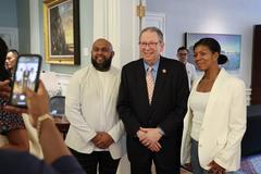 Juneteenth 2024 celebration at the United States Embassy in Canada with people gathered on 19 June 2024