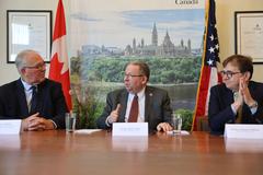 Meeting about Canada wildland fires at U.S. Embassy in Canada June 27 2023