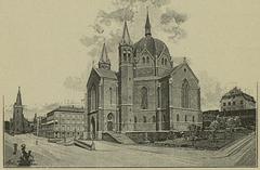 Historical illustration of Christiania and surrounding areas from 1894 book Christiania og Omegn by Yngvar Nielsen