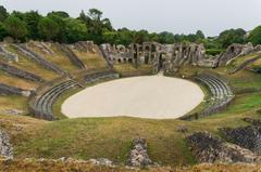 Ancient Roman amphitheatre in Saintes, Charente-Maritime, France