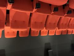 Interior view of the first auditorium at Warner Bros. Studio Tour Hollywood with rows of seats and screen