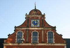 North gable top of Holmens Kirke church in Copenhagen Denmark