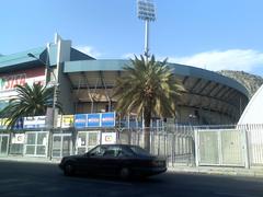 Aerial view of Stadio Renzo Barbera in Palermo, Italy