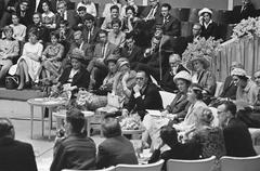 Royal couple in Den Haag at Circus te Scheveningen in 1962