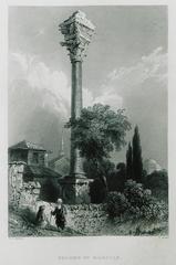 Illustration of the Column of Marcian at the Bosphorus, 1838