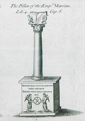 Historical illustration of the monuments at the Hippodrome of Constantinople including the Serpent Column, Constantine's Column and Marcian's Column