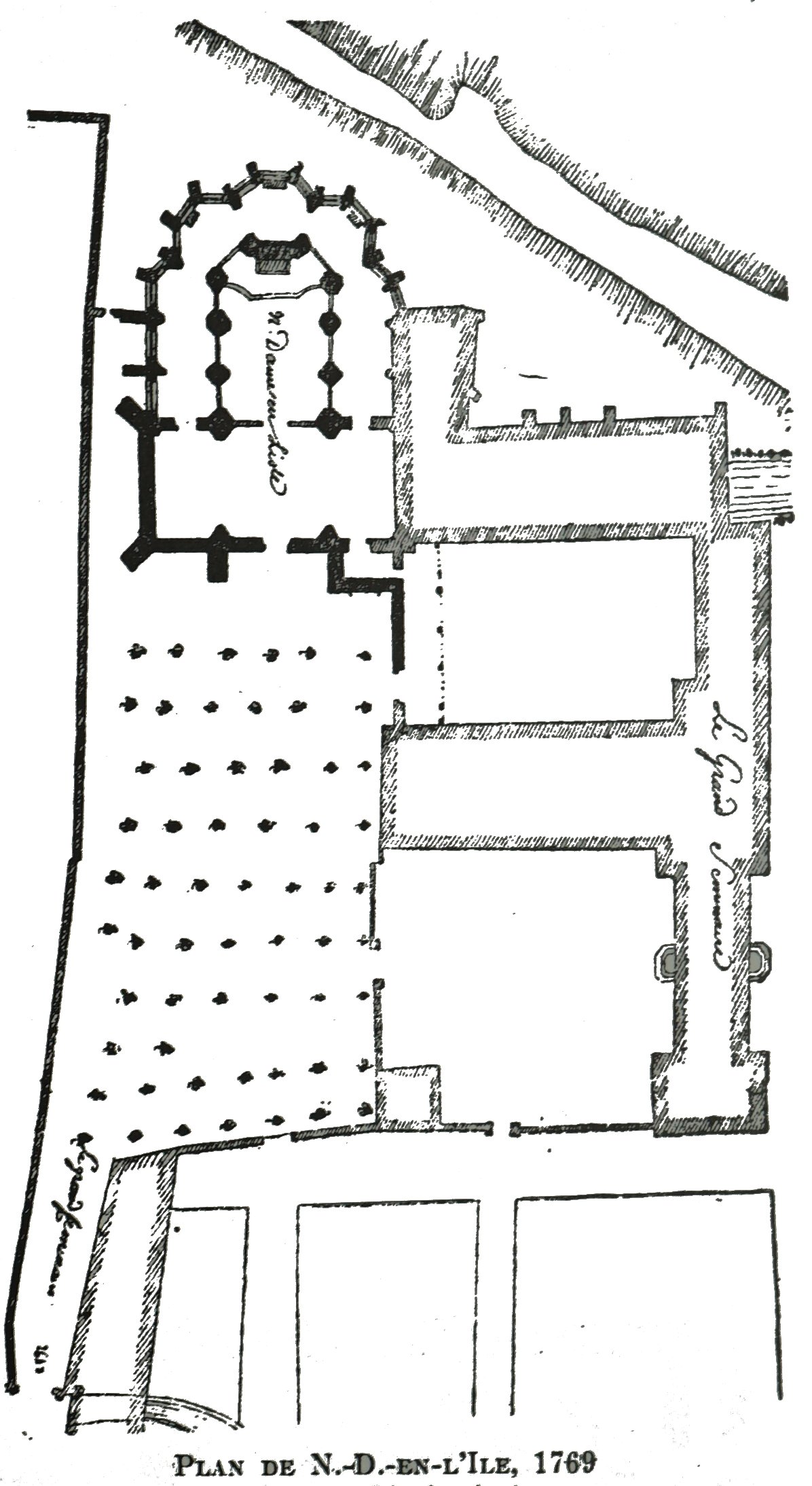 1769 map of Notre Dame en l'Isle by Coluel