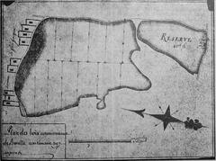 Historical map of Bois de Bérulle from 1743 showing detailed land divisions and waterways