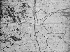 Ancient map of Ferme de Bonlieu in 1728 from the archives of Aube department