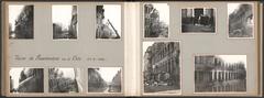 Historical black and white photograph of firefighters intervention in Lyon between 1933 and 1940