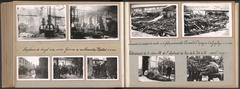 Historical black and white photo of Lyon firefighters in action from 1933 to 1940